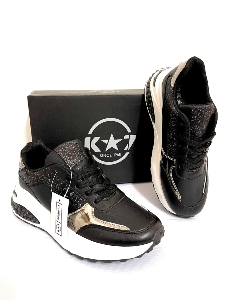 Original Ladies KStar7 Glamour Black And Silver Sneakers Smitty s Online original-ladies-kstar7-glamour-black-and-silver-sneakers-smitty-s-online