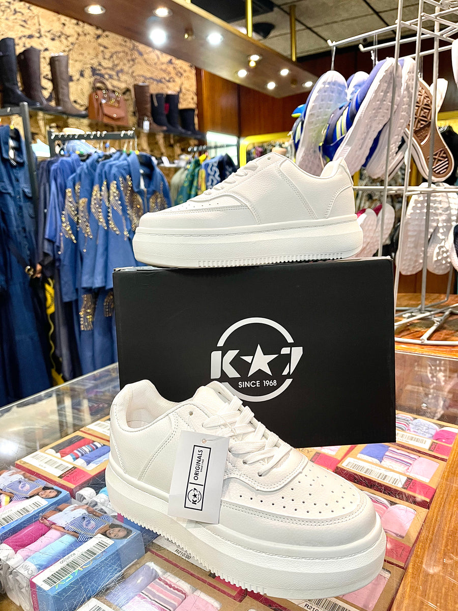 Ladies Kstar7 Lace-up Sneaker - Isabella White - Mono Shoes