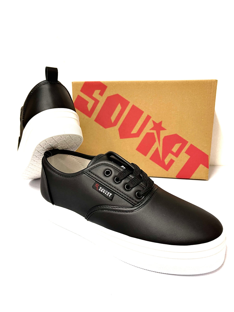 Original Soviet Kim Polyurethane (PU) Lace-up Platform Sneaker in