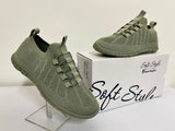 Ladies Hush Puppies - Nansia Lures Sage Sneaker