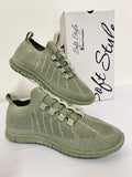 Ladies Hush Puppies - Nansia Lures Sage Sneaker