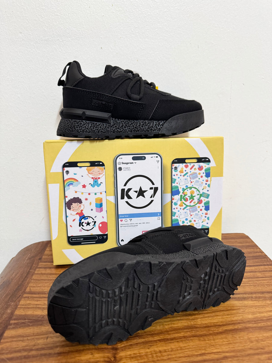 Kids Sneaker: Kstar7 - Scout, Black Mono - #K7195B – Smitty's Online