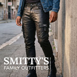 Soviet Men's Jean/Denim: Scopello, Waxed Fashion Denim in Black