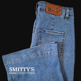 Ladies Jeans: Blue Sky, Straight, Wide leg in Blue