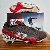 K7 Sport Soccer Boots: Davix Lo in Brown/Red/White #K8271Y