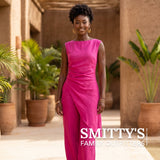 Ladies 2 Piece from Future Star: Vibrant magenta sleeveless with wide-leg trousers