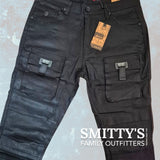 Soviet Men's Jean/Denim: Scopello, Waxed Fashion Denim in Black