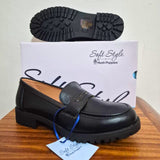 Ladies Shoes: Hush Puppies, Soft Style, Samreen Loafers in Black