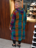 Ladies Knit Dress: GOLDMOON Multi-coloured knit dress with zip in the front #8866 20260401