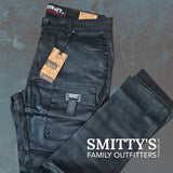 Soviet Men's Jean/Denim: Scopello, Waxed Fashion Denim in Black