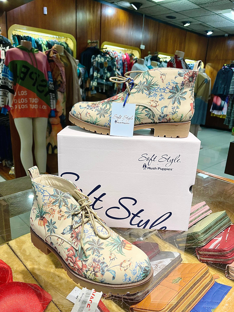 Original Hush Puppies Floral Ladies Ankle Boots - Samuel Soft Style ...