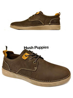 Genuine Hush Puppies Men's Lace-up shoes - Brombo Coffee Waxy Nubuck