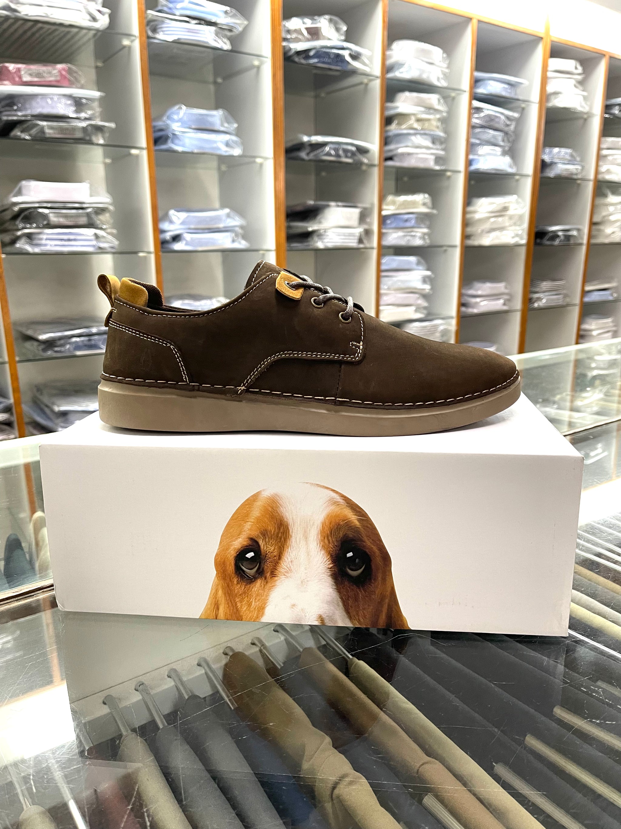 Genuine Hush Puppies Men's Lace-up shoes - Brombo Coffee Waxy