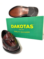Mens Dakotas: Tommy Hi-Shine Moccasin shoe in Burgundy