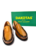 Mens Dakotas: VIC Hi-Shine Moccasin shoe in Tan