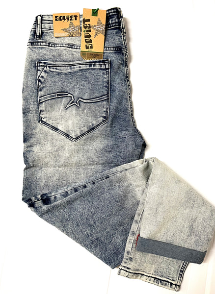 Men's Soviet Jeans: Lazano, Mens Fashion Skinny Leg, Acid Wash