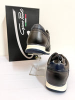 Gino Paoli Men's smart-casual Rigel Shoe - Grey and Navy