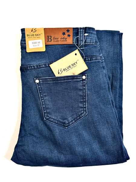 Ladies Jean - Blue Sky - Stretch Skinny Leg Fit - Blue - RY91605-6