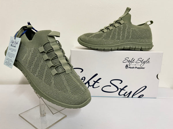 Ladies Hush Puppies Nansia Lures Sage Sneaker Smitty s Online