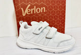 Kids Sneaker : Basic School Tekkie Velcro White #VERLON #WHITE #6011