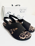 Ladies Shoes: Hush Puppies Sandals - Soft Style, GERAINT, Black (#SSL01566BKBK)