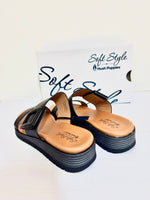 Ladies Shoes: Hush Puppies Sandals - Soft Style, CAROLINE, Black (#SSL01576BKBK)