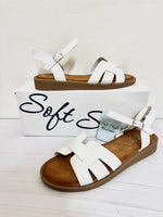 Ladies Shoes: Hush Puppies Sandals - Soft Style, Chiquita, White  (#SSL01573WHWH)