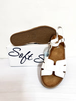 Ladies Shoes: Hush Puppies Sandals - Soft Style, Chiquita, White  (#SSL01573WHWH)