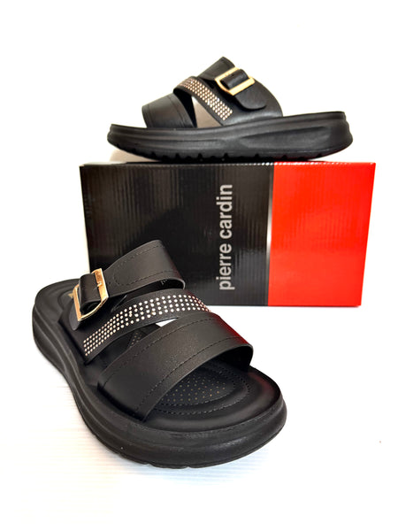 Ladies Shoes: Pierre Cardin Sandals - ANDAZ - Black - #BLACK  (#PCL10785BKBK)