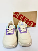 Kids Soviet Sneakers - Y Kramer Lace-Up - Lilac, Blue and Cream