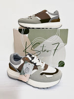 Ladies Sneaker: Kstar7 - MEADOW, Grey/Olive/Beige (#K7378L)