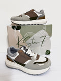 Ladies Sneaker: Kstar7 - MEADOW, Grey/Olive/Beige (#K7378L)