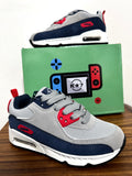 Kids Shoes: Kstar7 - ZOOM Grey/Red Boys #K7558B
