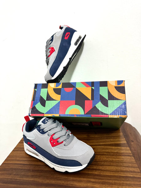 Kids Shoes: Kstar7 - ZOOM Grey/Red Boys #K7558B