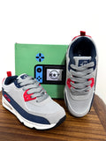 Kids Shoes: Kstar7 - ZOOM Grey/Red Boys #K7558B