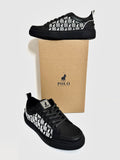 Men's Shoes: Polo - Black Monogram Sneaker #POLO (#65731)