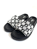 Men's Shoes: Polo - Black Monogram Pool Sandal #POLO (#64195)