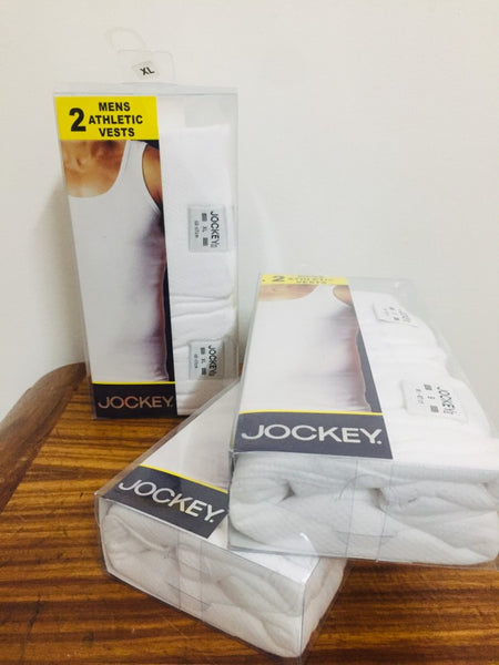 Jockey Men's Athletic Vests - White - 2PK
