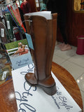 Ladies Boots - Original Hush Puppies Soft Style 'Carmela' tan leather boots #TAN #SSL01545TATA