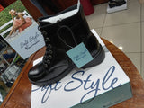 Ladies Boots - SOFT STYLE ladies calf-length lace-up black boots #HUSHPUPPIES #Black #SSL00294BKBK