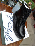 Ladies Boots - SOFT STYLE ladies calf-length lace-up black boots #HUSHPUPPIES #Black #SSL00294BKBK
