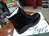 Ladies Boots - SOFT STYLE ladies calf-length lace-up black boots #HUSHPUPPIES #Black #SSL00294BKBK