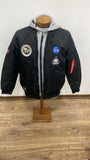K7 KStar7 Puffer Jacket with grey melange middle panel and hood #Connect #1589
