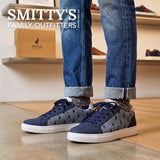 POLO Mens' Jacquard Sneaker in Navy