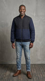 POLO QUILTED BOMBER JACKET - Black and blue colour combination #70903