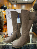 Ladies Boots: Hush Puppies Soft Style Ladies Osvalda Leather Dark Taupe Boot