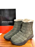 Ladies Ankle Boots: Pierre Cardin Ladies Olive 'Tabitha' Boots