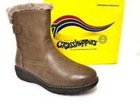 Ladies Ankle Boots: Grasshoppers Ladies 'Darsha' Leather Chocolate Brown Boots