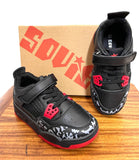 Kids Soviet Sneakers - K Krypto 24 Hi-cut Lace-Up - Black Mono/Red