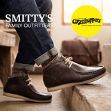 Mens Grasshoppers Soft Leather Boot in Choc Brown